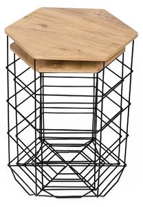 Konferenční stolek Lusamu (dub + černá). 1093249