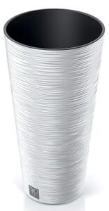 Květináč FURU SLIM ECO WOOD 30cm bílá