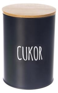 Dóza plech/bambus pr. 11 cm Cukor BLACK SK