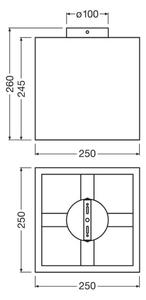 Ledvance - Stropní svítidlo DECOR CARDBOARD 1xE27/15W/230V 25x25 cm