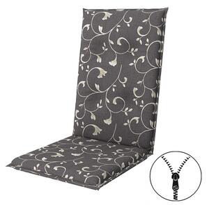 Doppler LIVING 2097 šedá, vysoký polstr na křesla a židle se zipem, 48x119x6 cm