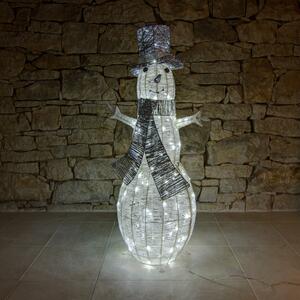 DECOLED Světelný sněhulák 107cm, ledově bílá
