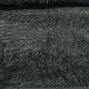 Plyš PELO LARGO 1001 DLOUHÝ CHLUP, šedozelený, šíře 160cm (metráž)