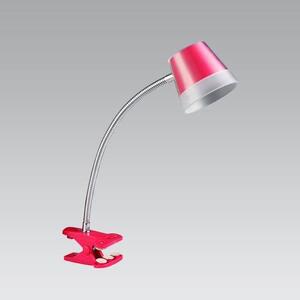 Moderní LED stolní lampa s klipem VIGO, 4W, denní bílá, růžová