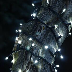 DECOLED LED světelný řetěz FLASH, 5 m, ledově bílá, 60 diod, IP67, černý kabel Easy Fix