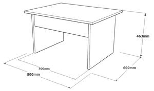 Konferenční stolek Batasi 1 (hnědá + šedá + antracit). 1093275