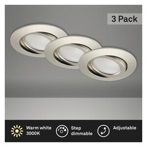 Brilo - SADA 3x LED Stm. koupelnové podhledové svítidlo LED/5W/230V IP23