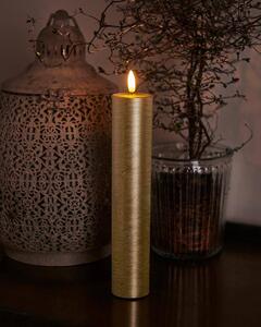 SIRIUS Vosková LED svíčka Sille, 20cm, zlatá, prům. 5cm