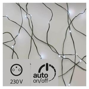 LED venkovní vánoční nano řetěz NANO LIGHTS, 150xLED, studená bílá, 15m, časovač, zelený