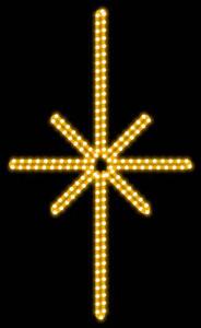 DECOLED LED světelný motiv hvězda Polaris,480x630x20,teple bílá
