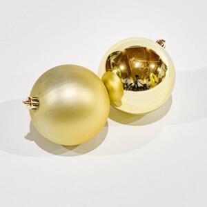 DECOLED Plastové koule, prům. 8 cm, zlaté, 12 x lesklá, 12 x matná
