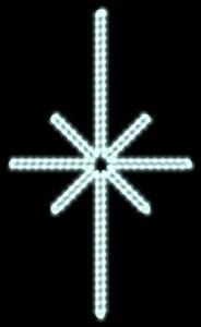 DECOLED LED světelný motiv hvězda Polaris,55x45cm,ledově bílá