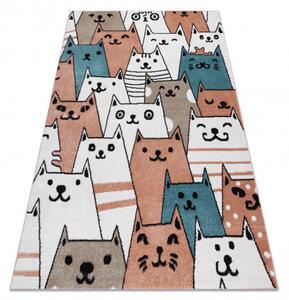 Dětský kusový koberec Fun Gatti Cats pink 140x190 cm