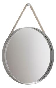 HAY Nástěnné zrcadlo Strap Mirror Ø70, Grey