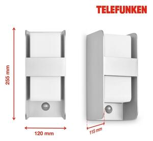 Telefunken 321104TF-Venkovní nástěnné svítidlo se sen. 1xE27/12W/230V IP44 bílá