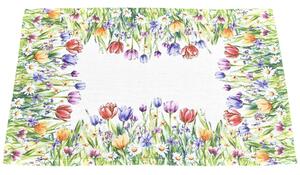 Forbyt kuchyňský ubrus / prostírání CYHA7548 TISK, tulipány, zelená 30x45cm (obdélník)