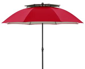 Doppler WINDPROFI NEO červená, plážový naklápěcí slunečník, 200 cm