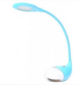 LED stolní dětská lampička, 6W, studená bílá, RGB podsvícení, modrá