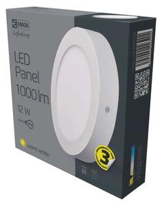 Bílý LED panel Emos PK 12W kruh přisazený teplá bílá ZM5131