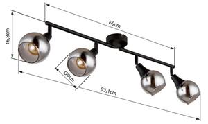 Globo 57904-4 - Bodové svítidlo GLYPTAR 4xE14/40W/230V černá