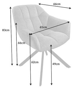 Designová otočná židle Vallerina černá - skladem
