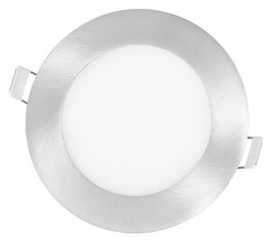 Ecolite Stříbrný vestavný LED panel kulatý 120mm 6W Barva světla: Denní bílá LED-WSL-6W/41/CHR
