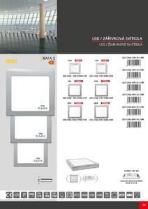 Výprodej - LED panel Ecolite RAFA2 25W chrom čtverec přisazený teplá bílá LED-CSQ-25W/27/CHR