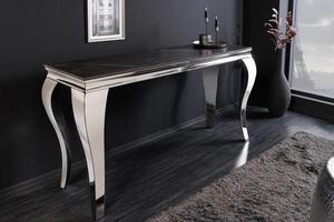 Designová konzole Rococo 140 cm černá / stříbrná