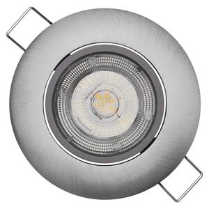 Stříbrné LED bodové svítidlo EMOS Exclusive 5W vestavné, neutrální bílá ZD3222