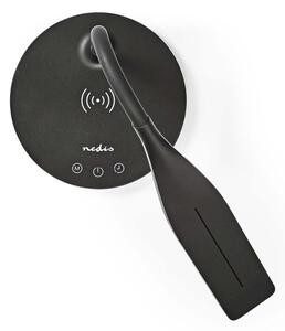 Nedis LTLGQ4M2BK - Stm. lampa s bezdr. nabíjením Qi LED/5,5W/230V 2700-6500K
