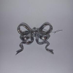DECOLED Mašle, 9 x 8 cm, stříbrná
