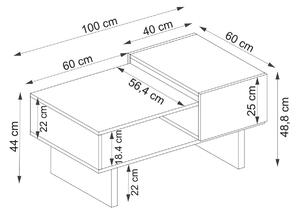 Konferenční stolek Medude 2 (béžová + antracit). 1093318
