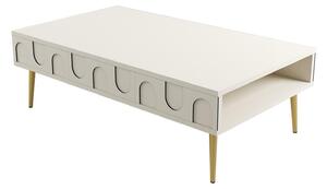 Konferenční stolek Bipemu 1 (krémová + zlatá). 1093323