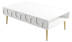 Konferenční stolek Bipemu 1 (bílá + zlatá). 1093324
