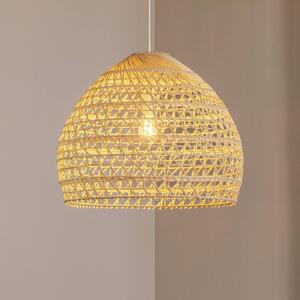 Nowodvorski Lighting Závěsné světlo BOHO, Ø 60 cm, přírodní hnědá, ratan, E27, stmívatelný, Světlé dřevo, Obývací pokoj / jídelna, Dřevo