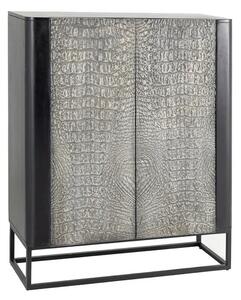 Designová vysoká komoda Helvius 120 cm šedá / černá