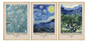 SADA 3x Obraz ve fotorámečku 50x70 cm Vincent van Gogh