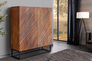 Designová vysoká komoda Revelle 120 cm hnědé mango