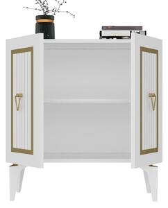 Konzolový stolek Mapuse (bílá + zlatá). 1093351