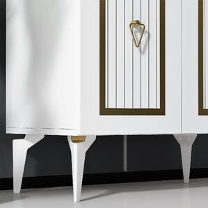 Konzolový stolek Mapuse (bílá + zlatá). 1093351