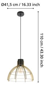 Eglo 43767 - Lustr na lanku STILLINGTON 1xE27/40W/230V zlatá