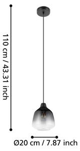 Eglo 43821 - Lustr na lanku SEDBERGH 1xE27/40W/230V