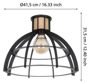 Eglo 43768 - Stropní svítidlo STILLINGTON 1xE27/40W/230V černá