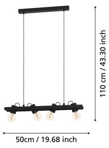 Eglo 43848 - Lustr na lanku PLIMSOLL 4xE27/15W/230V