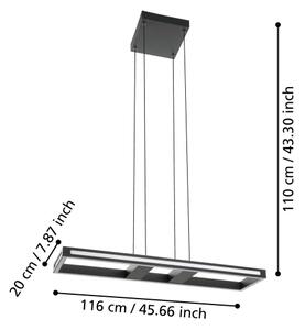 Eglo 99678 - LED Stmívatelný lustr na lanku SALVILANAS-Z LED/21W/230V 2700-6500K