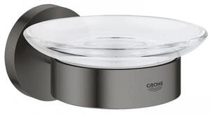Grohe Essentials Mýdlenka s držákem, kartáčovaný Hard Graphite