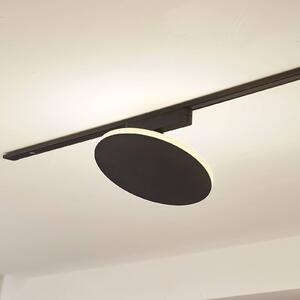 Lindby LED kolejnicové svítidlo Lumaro, černé, hliníkové, 48V, stmívatelné, stmívatelný, Černá, Obývací pokoj / jídelna, Hliník, Moderní
