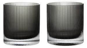 Sklenice Ripple Tumbler Smoked Grey – set 2 ks