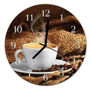 Nástěnné hodiny káva pr.30cm I - plexi