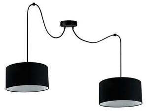 Moderní závěsné osvětlení POLTO, 2xE27, 60W, černé, kulaté